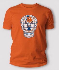 Houston Sugar Skull Baseball T Shirt