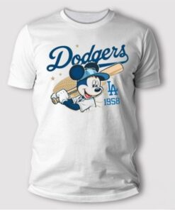Mickey Mouse Dodgers 1958 Baseball Shirt