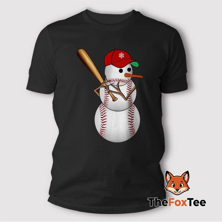 baseball-snowman-balls-snow-christmas-xmas-gifts-t-shirt Baseball Snowman Balls Snow Christmas Xmas Gifts T Shirt