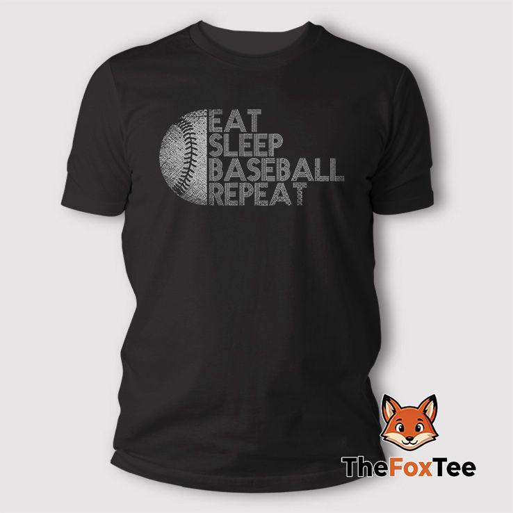 eat-sleep-baseball-repeat-t-shirt Eat Sleep Baseball Repeat T Shirt