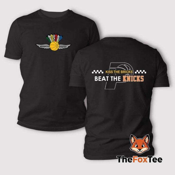 kiss-the-bricks-beat-the-knicks-shirt Kiss The Bricks, Beat The Knicks Shirt, 2-Sides, Knicks vs Pacers NBA Eastern Conference 2025