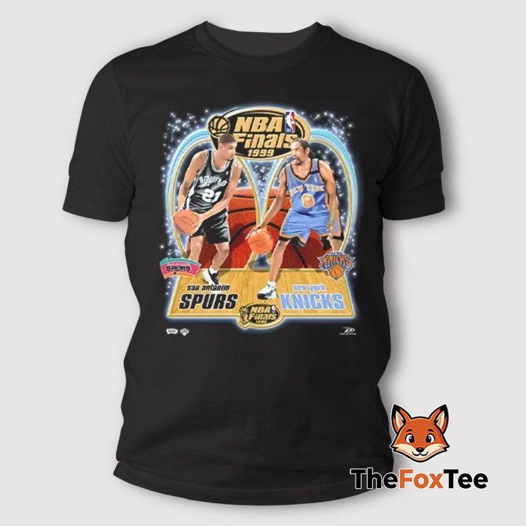 nba-finals-1999-spurs-knicks-sprewell-duncan-t-shirt NBA Finals 1999 Spurs Knicks Sprewell Duncan T Shirt