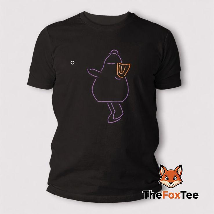 purple-neon-mascot-throw-t-shirt Purple Neon Mascot Throw T Shirt