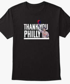 The Trea Turner Thank You Philly T Shirt is a heartfelt piece of fan apparel that celebrates the strong connection between Trea Turner and the passionate Philadelphia fanbase.