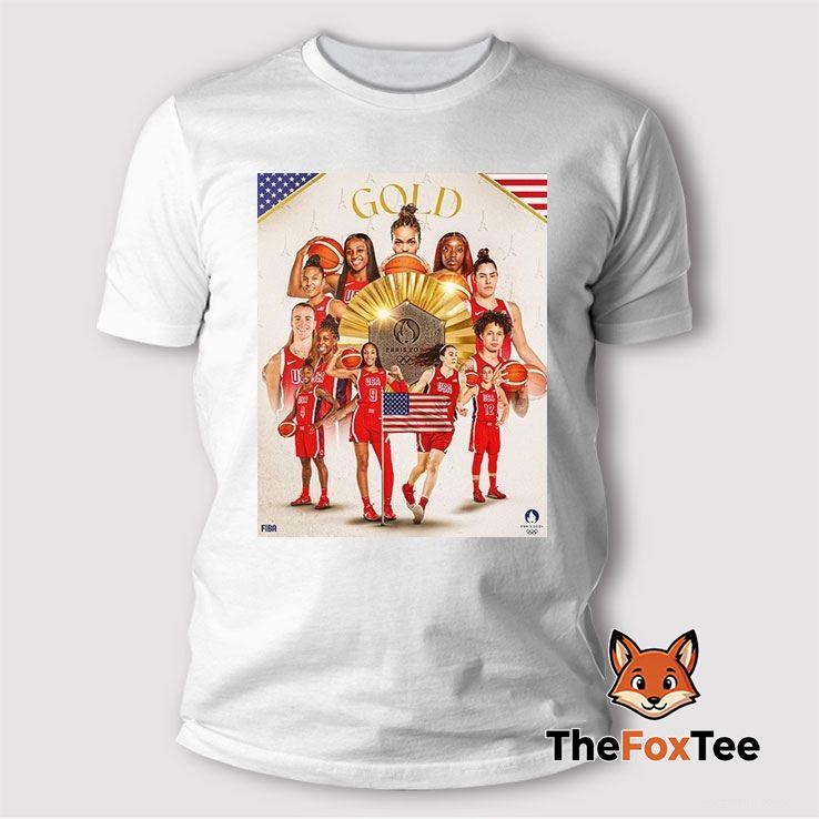 usa-wins-gold-in-womens-basketball-olympic-2024-t-shirt-france-lose USA Wins Gold in Women’s Basketball Olympic 2024 T Shirt France Lose