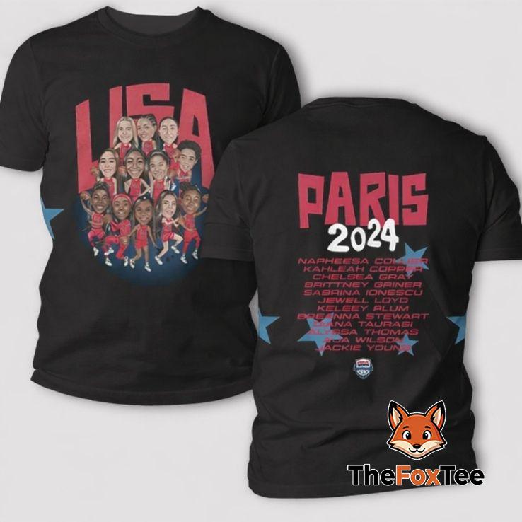 usa-womens-olympic-basketball-roster-t-shirt USA Women’s Olympic Basketball Roster T Shirt